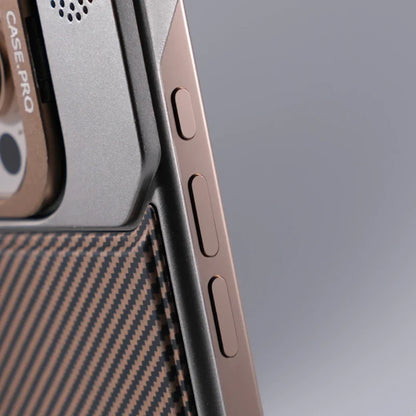 Durable black MagSafe armor iPhone case, shockproof protection, built-in kickstand & secure grip.