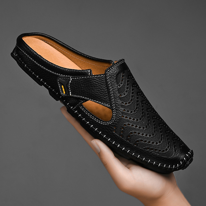 Hand-stitched men's comfortable sandals, ideal for daily wear and summer travel, highly durable.