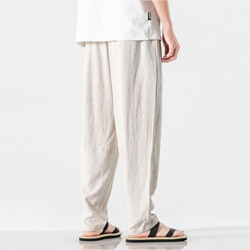 Navy blue men's comfort pants, relaxed fit for effortless style and casual everyday fashion.