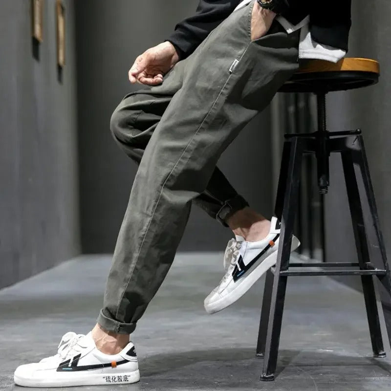 Modern men's pants: tapered joggers for athleisure, casual outfits, or comfortable daily wear.