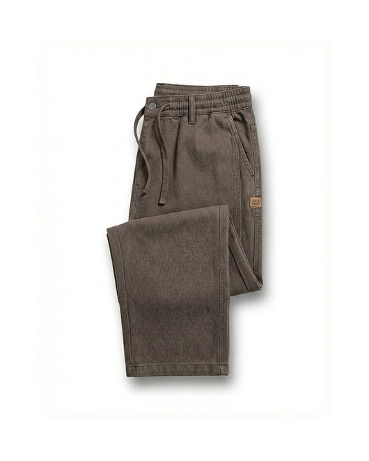 Black men's ultimate comfort relaxed drawstring pants. Perfect for casual wear & everyday comfort.