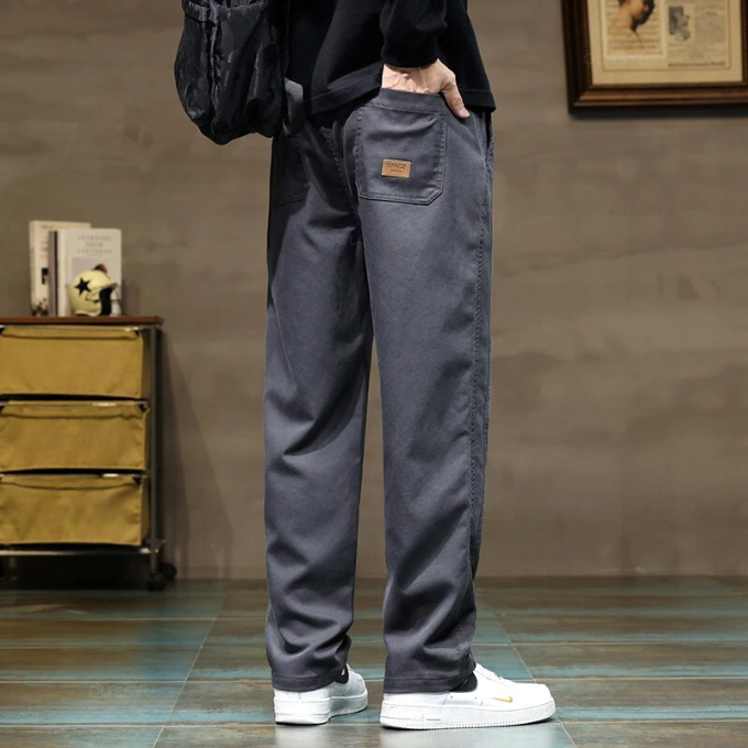 Versatile men's relaxed fit drawstring pants. Ultimate comfort for everyday casual wear & lounge fashion.