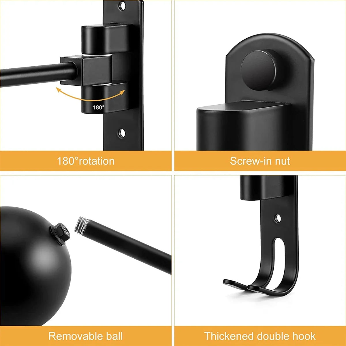 Stylish black motorcycle gear organizer: wall-mounted helmet rack with jacket hooks for home storage.