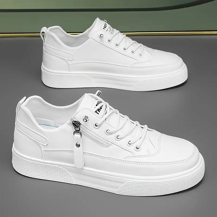 Men's casual sneakers, modern design with convenient side zip, perfect for everyday style.