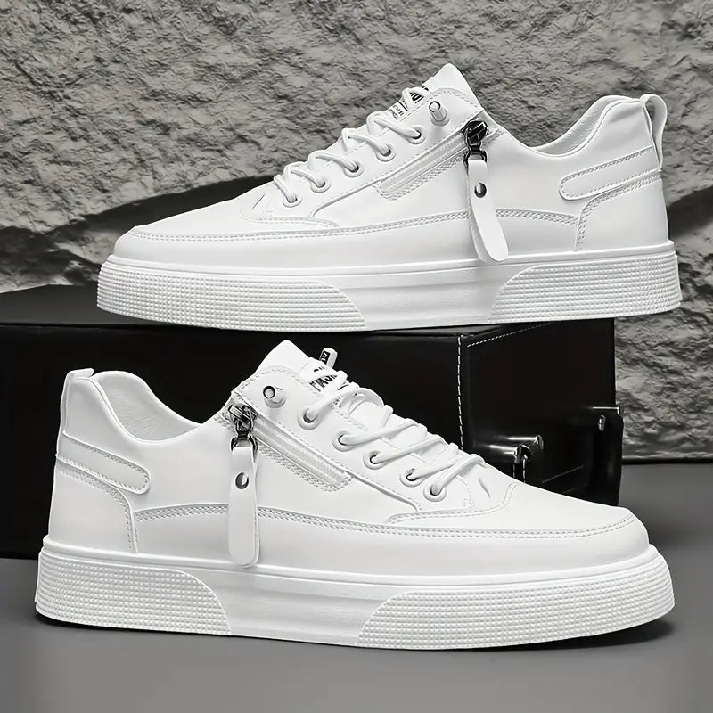 Everyday men's black casual shoes, modern comfortable sneakers with a secure lace-up fit.
