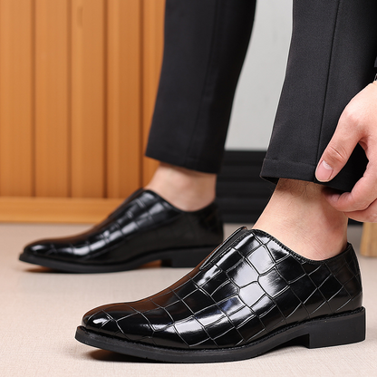 Business casual brown comfort dress shoes for men, polished & perfect for daily office wear.