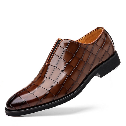 Polished red men's formal footwear, comfortable & stylish for evening events & special occasions.