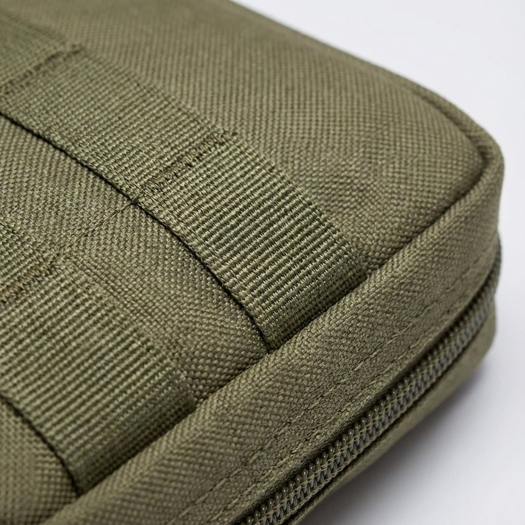Unisex tactical MOLLE pouch, ideal for camping, hiking, & everyday carry outdoor gear organization.