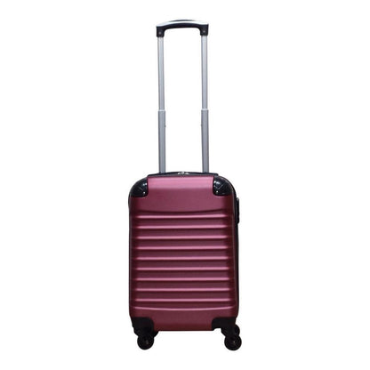 Black 2-piece hardshell luggage: a carry-on and a checked bag for all your travel needs.