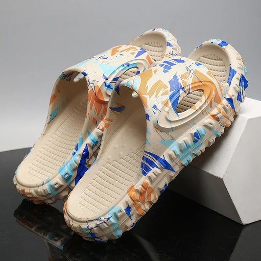 Black Unisex Urban Comfort Slides, perfect casual athletic sandals for summer, beach, or everyday wear.