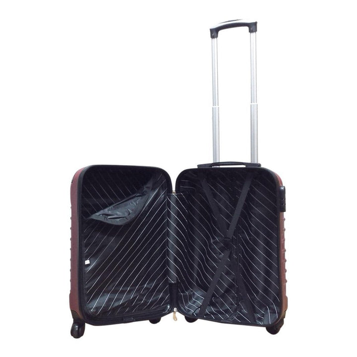 Vacation-ready 2-piece blue ABS hardshell luggage set. Durable suitcases with spinner wheels.
