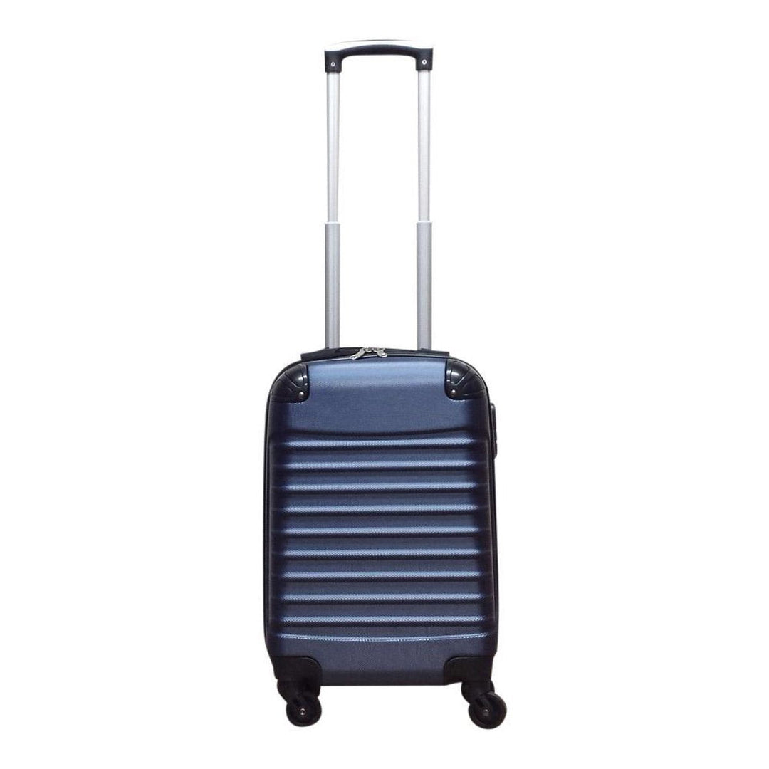 Blue durable ABS hardshell 2-piece luggage set. Perfect spinner suitcases for travel.