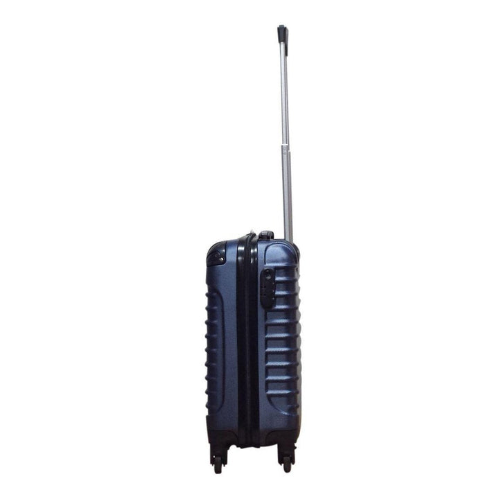 Reliable blue 2-piece ABS hardshell luggage set. Durable spinner suitcases for stress-free travel & vacations.