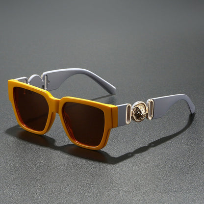 Statement square frame sunglasses, unisex and trendy. Full UV400 protection for all seasons.