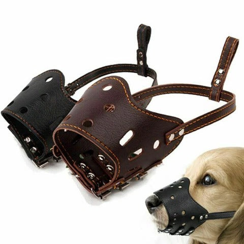 Lightweight breathable dog biting muzzle for obedience training and ensuring public safety.