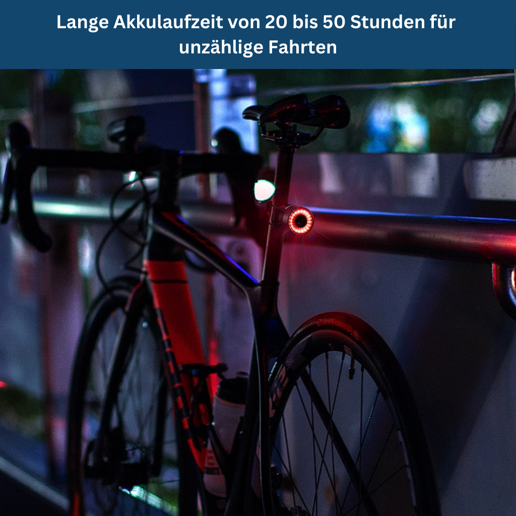 Unisex LED bicycle rear light, signaling for improved safety for night riding