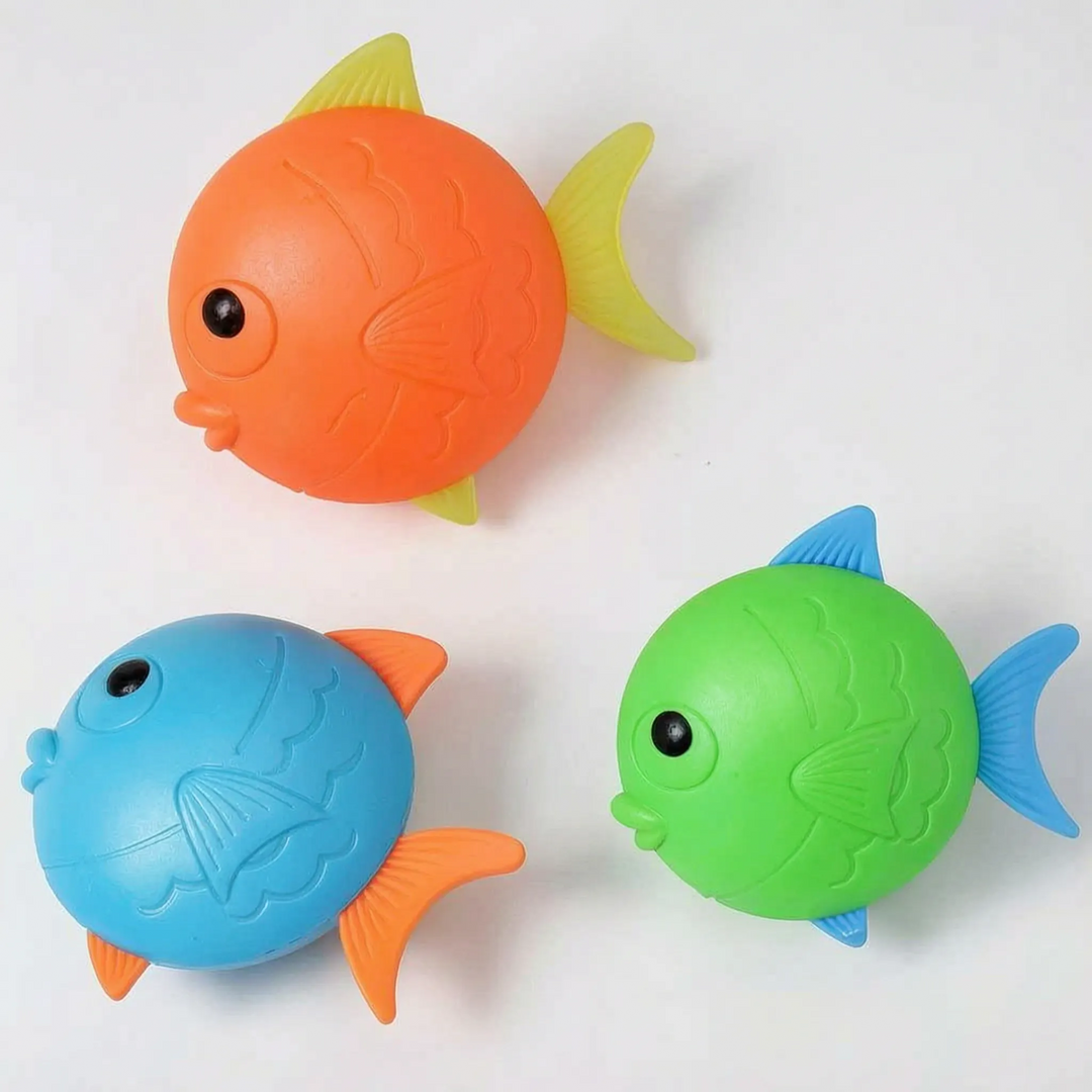 Complete brightly colored kids' pool diving toy set, ready for exciting underwater games.