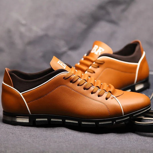 Brown Men's Dax casual sneakers for everyday style & comfort. Modern lace-up design, perfect versatile men's footwear.