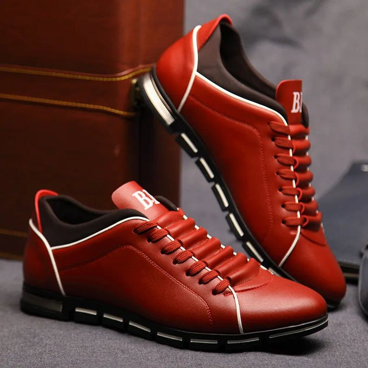 Men's Dax casual sneakers: modern design, comfortable everyday footwear. Stylish lace-up shoes for men.