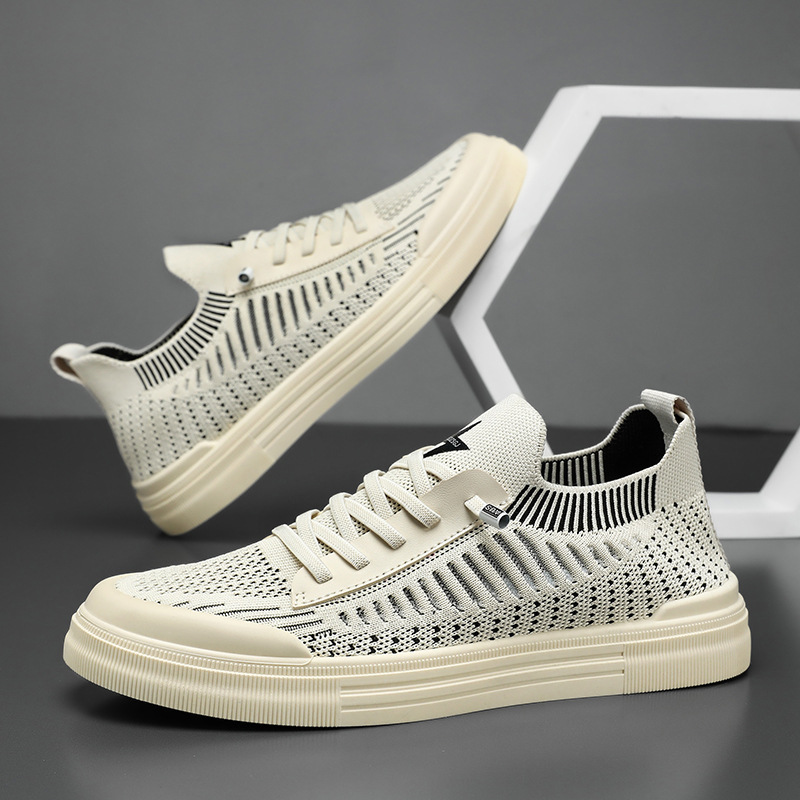 Pair of men's lightweight sneakers in brown, designed for everyday comfort & style.