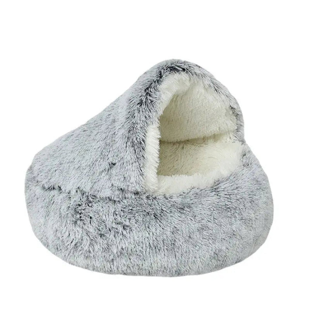 Premium plush pet bed, washable & designed for deep sleep. Offers anxiety relief & ultimate dog comfort.