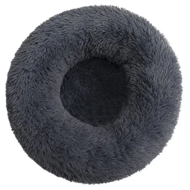Supportive calming dog bed, machine washable. Ultra-soft pet lounger ensures lasting comfort & anxiety relief.