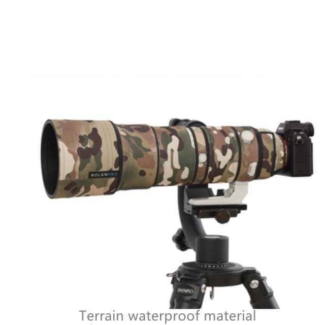 Waterproof camo camera lens protection, nylon case for photographers, rugged outdoor accessory