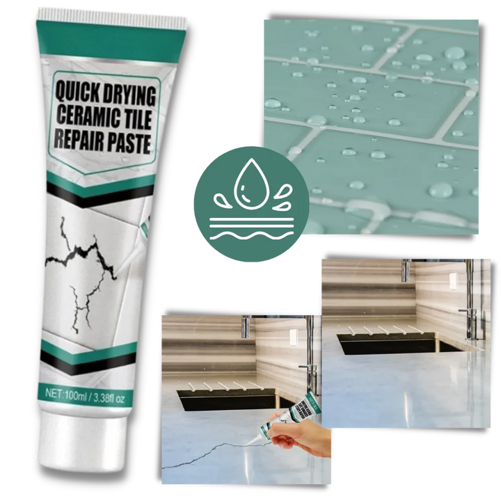 Kitchen ceramic surface repair kit. DIY crack filler for tiles, tubs & sinks. Waterproof & quick dry for home use.