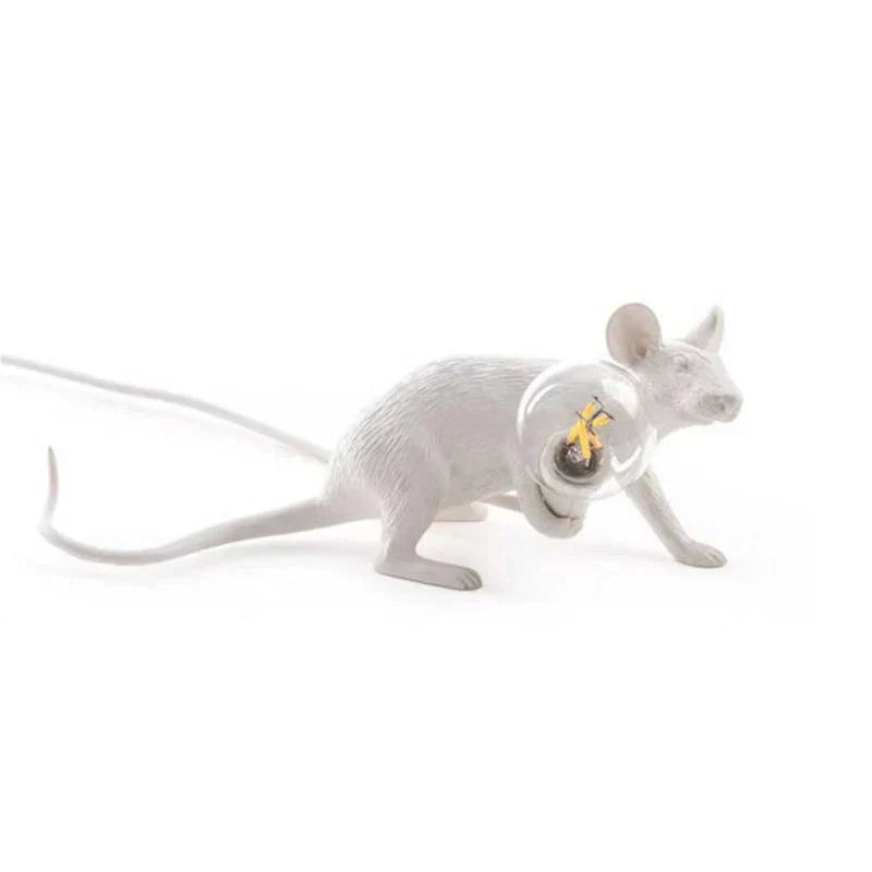 Stylish mouse lamp, a unique accent light. Animal decor & charming gift for any room.