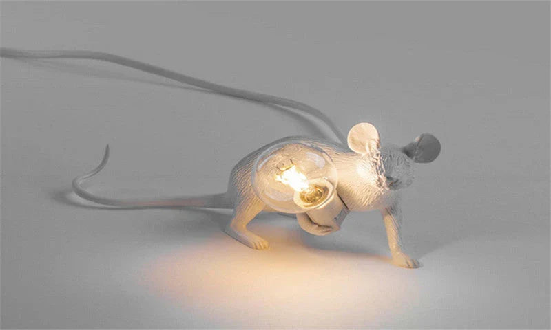 Novelty mouse lamp, an adorable animal decor piece. Perfect accent light & unique gift.