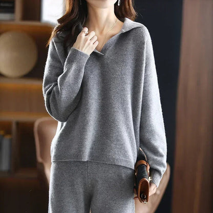 Relaxed fit women's lounge set, a chic two-piece outfit designed for ultimate comfort and elegance.