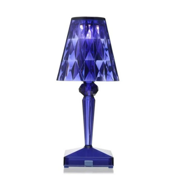 Decorative crystal table lamp, creating a warm, elegant ambiance in your home.