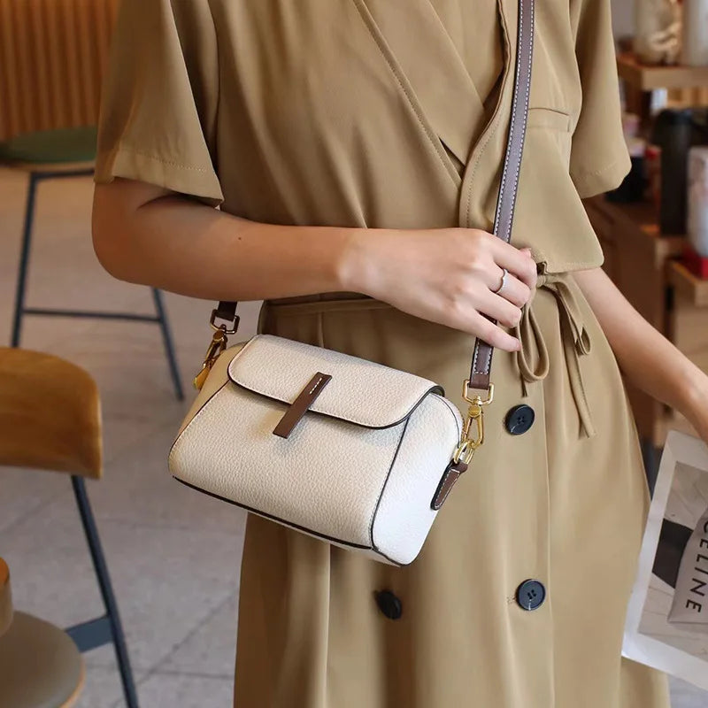 Modern vegan leather crossbody bag, a stylish and secure women's accessory.