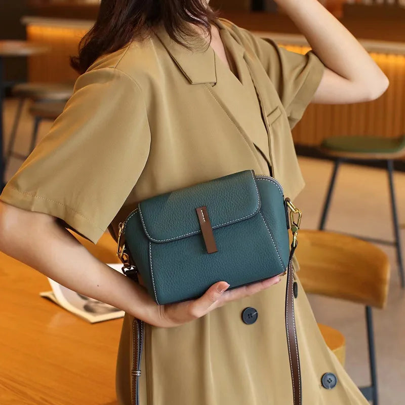 Fashionable mini vegan leather bag, a chic women's crossbody for daily use.