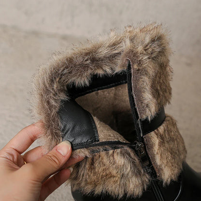 Fashionable women's heeled ankle boots with buckle, enhancing any winter or chic outfit with elegance.