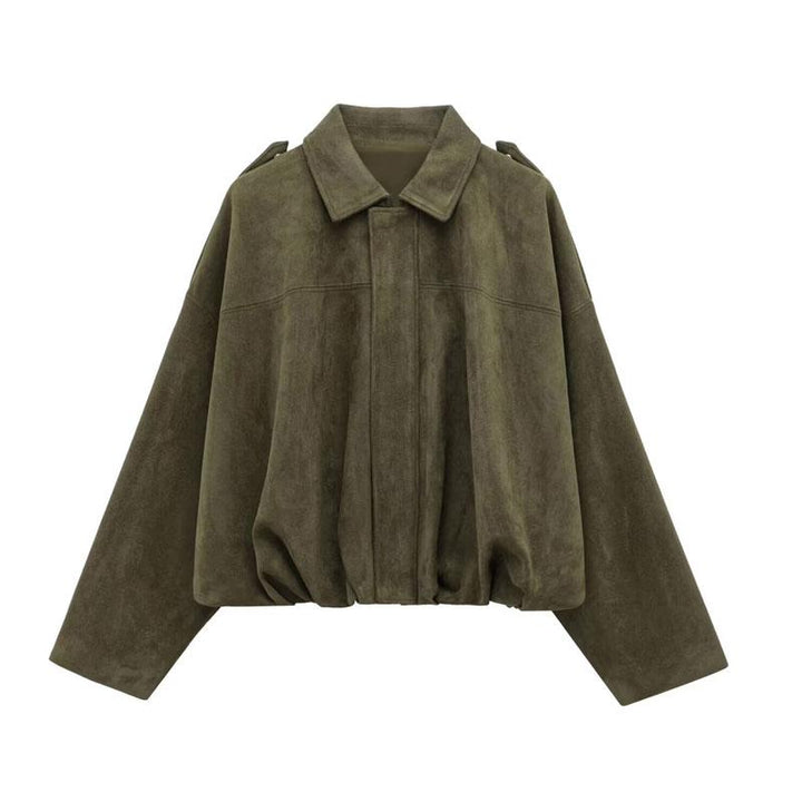 Burgundy structured cropped jacket for women, a modern and stylish piece for fall & spring casual wear.