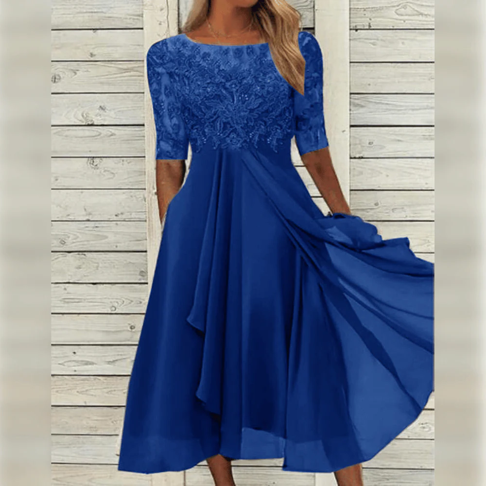 Stylish women's everyday dress, showcasing a comfortable fit and elegant, timeless fashion appeal.