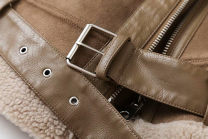 Smooth texture women's everyday jacket, offering a chic and stylish look. Versatile outerwear for any occasion.