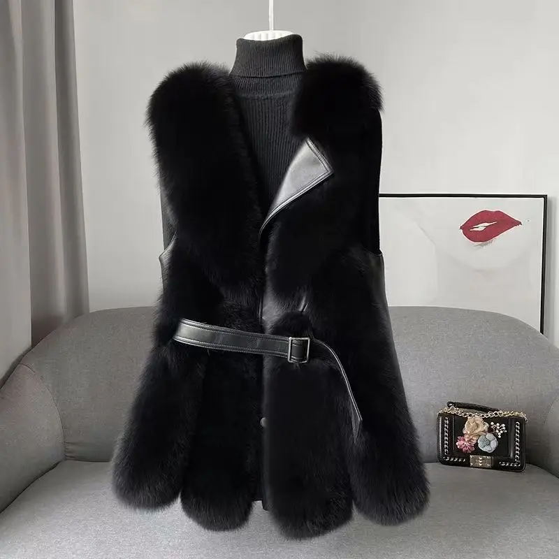 Cozy women's fluffy vest, a chic layering piece for fall & winter. Versatile and stylish outerwear waistcoat.