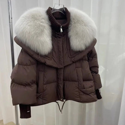 Elegant Giovanni fur jacket for women, offering chic and cozy warmth. Stylish outerwear, ideal winter coat.