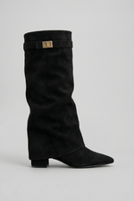 Black Suede Look