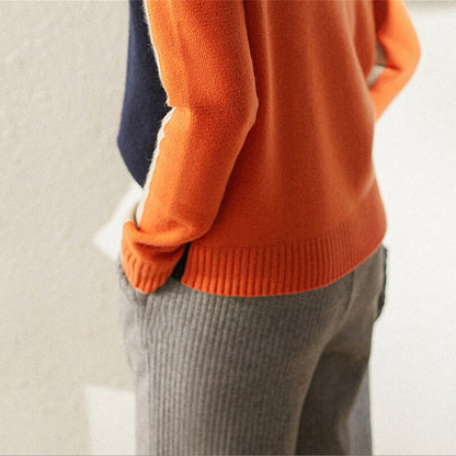 Stylish women's knit sweater, cozy and chic. Perfect long sleeve pullover for versatile fall fashion.