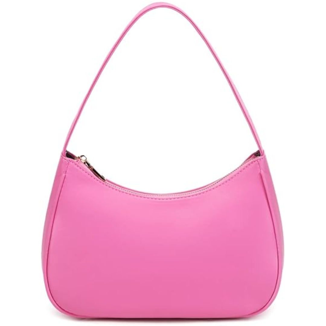 Fashionable women's mini hobo bag. Trendy compact shoulder accessory with secure zipper closure for modern style.