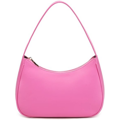 Fashionable women's mini hobo bag. Trendy compact shoulder accessory with secure zipper closure for modern style.