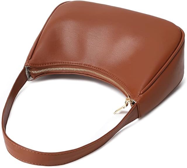 Stylish women's mini hobo bag with secure zipper. Compact, versatile shoulder bag for daily essentials. Trendy fashion.