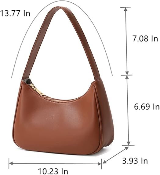 Essential women's mini hobo bag. Chic compact shoulder bag with secure zipper closure, a versatile fashion statement.