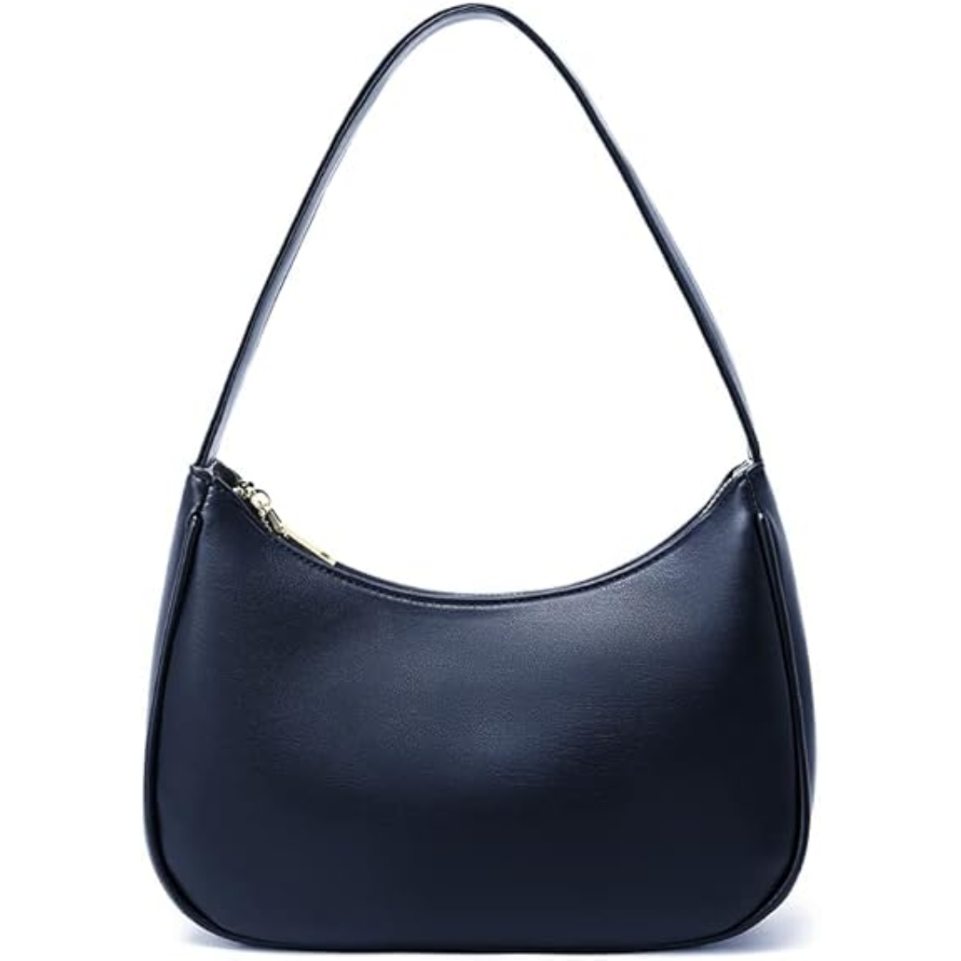 Women's mini hobo bag featuring a secure zipper closure. Compact shoulder bag, a versatile & trendy accessory.