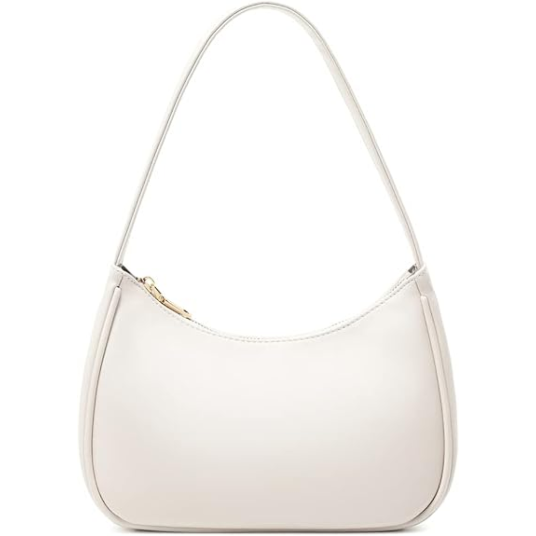 Chic mini hobo bag for women. Compact shoulder handbag with a secure zipper closure, perfect for stylish outings.