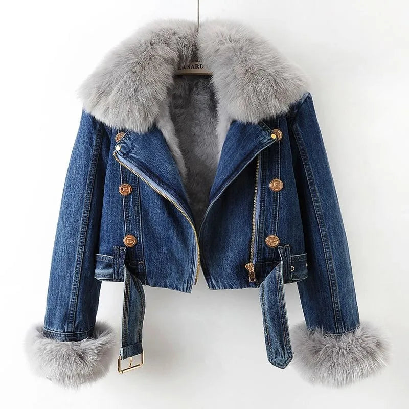 Women's elegant moto jacket designed for a comfortable, modern fit with chic luxe detailing; versatile outerwear.