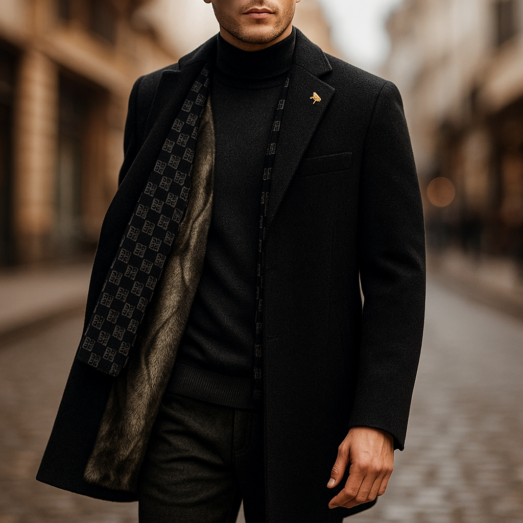 Elegant women's outerwear, a warm olive stone winter coat featuring a sophisticated notched lapel design.